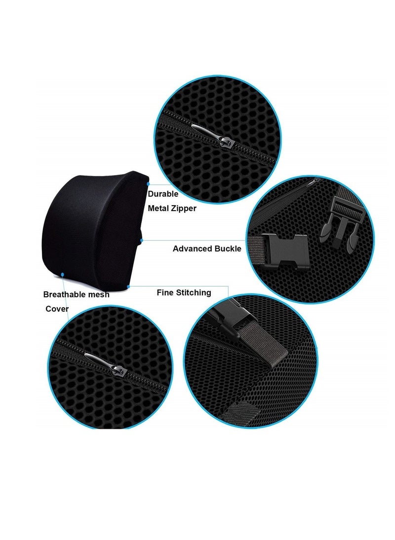 WALALLA Seat Cushion and Lumbar Support Pillow For Car Office Chair Wheelchair - Image 4